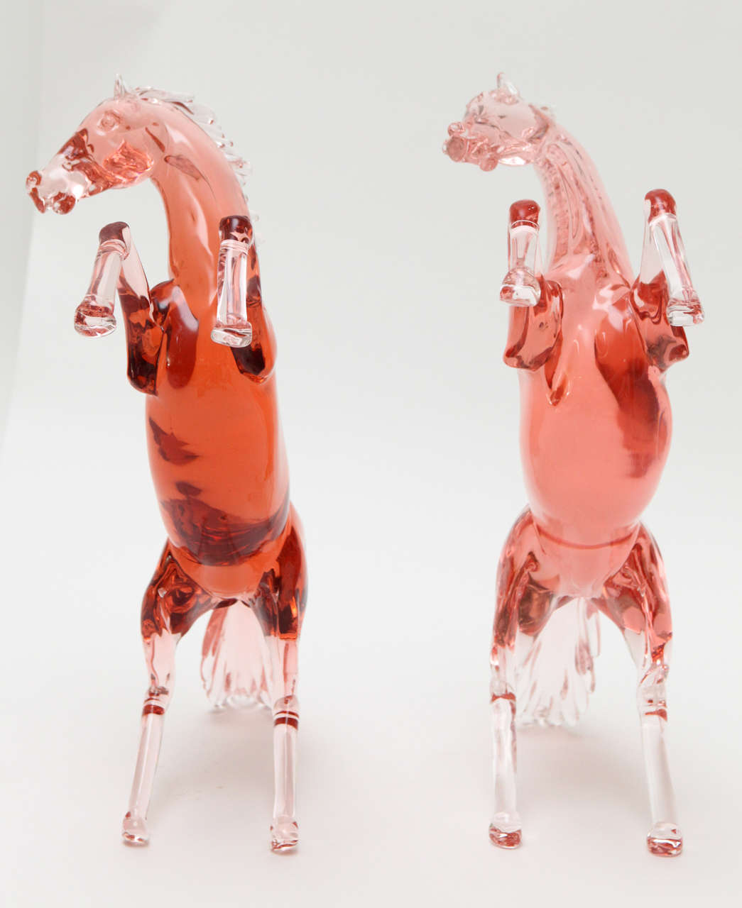 Pair of Murano Glass Stallions by Pino Signoretto 3