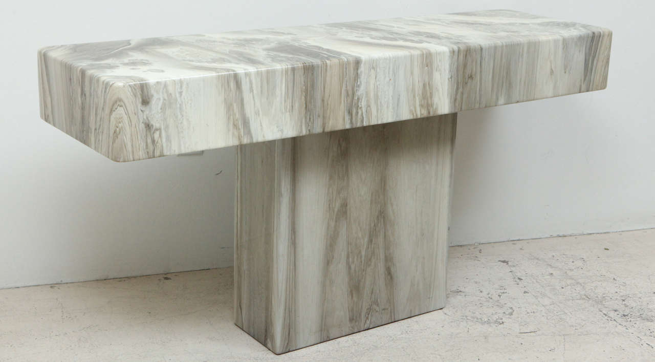 Faux Marble Resin Console 1