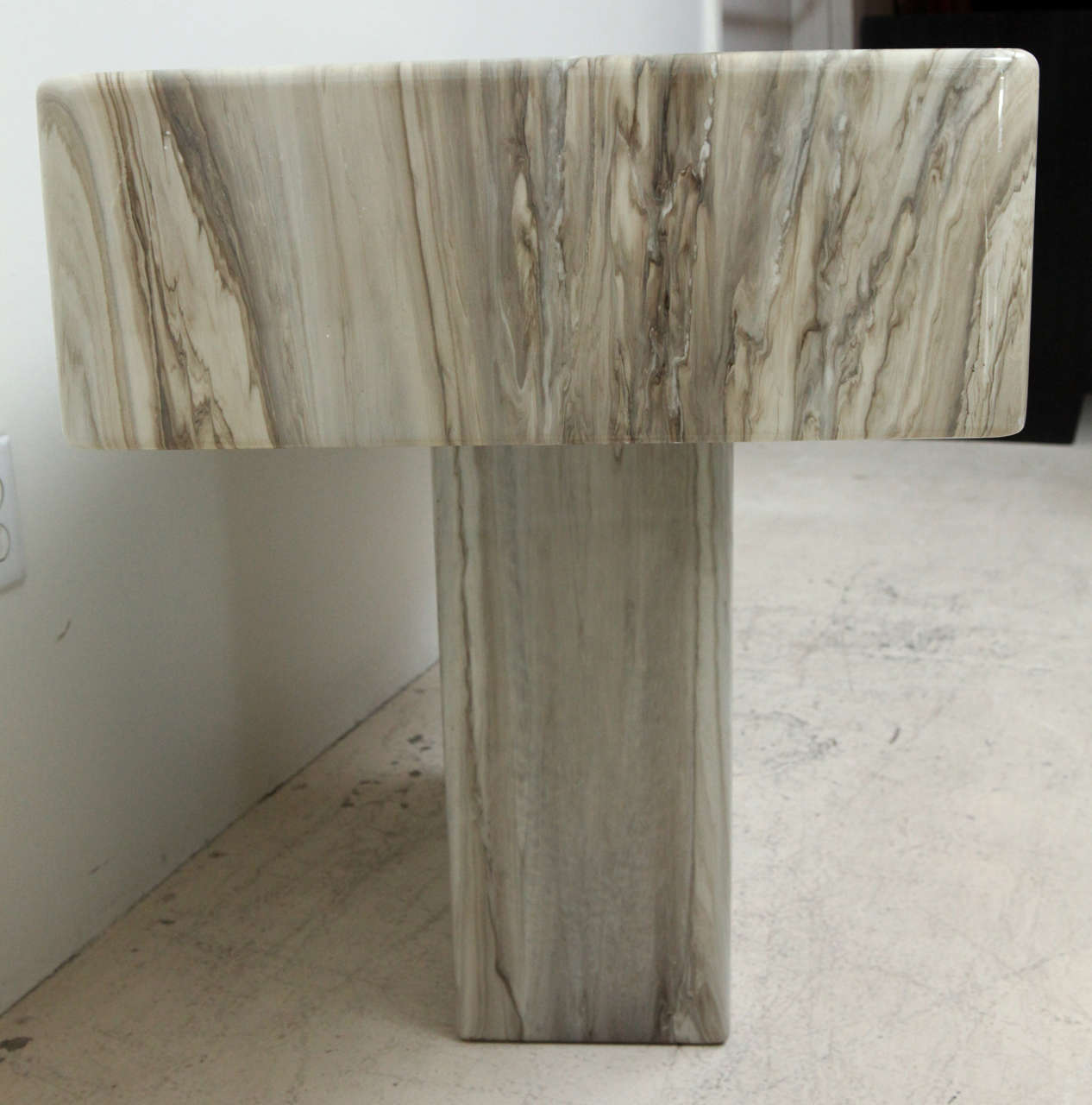 Faux Marble Resin Console 2