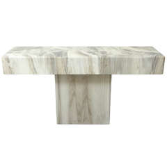Faux Marble Resin Console