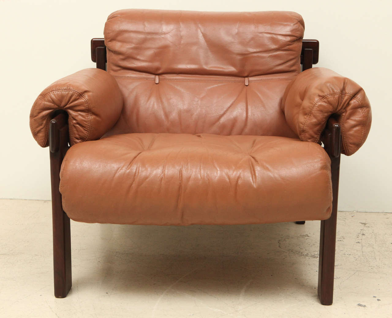 Mid-Century Modern Pair of Arne Norell Leather Armchairs