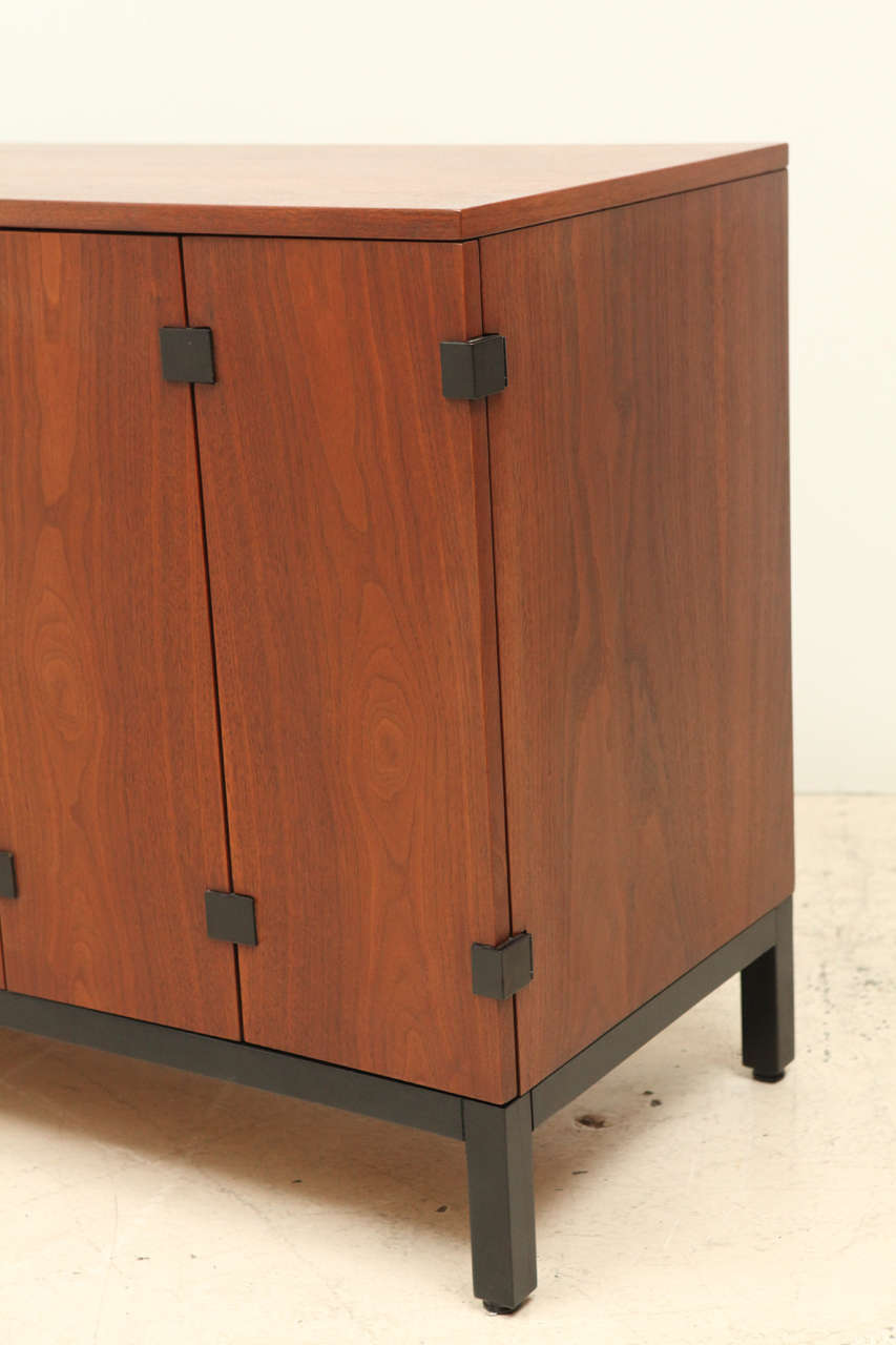 Rare Milo Baughman Walnut Bi-Fold Cabinet for Directional 5