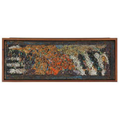 Midcentury Impasto Abstract Titled, "This is Africa"