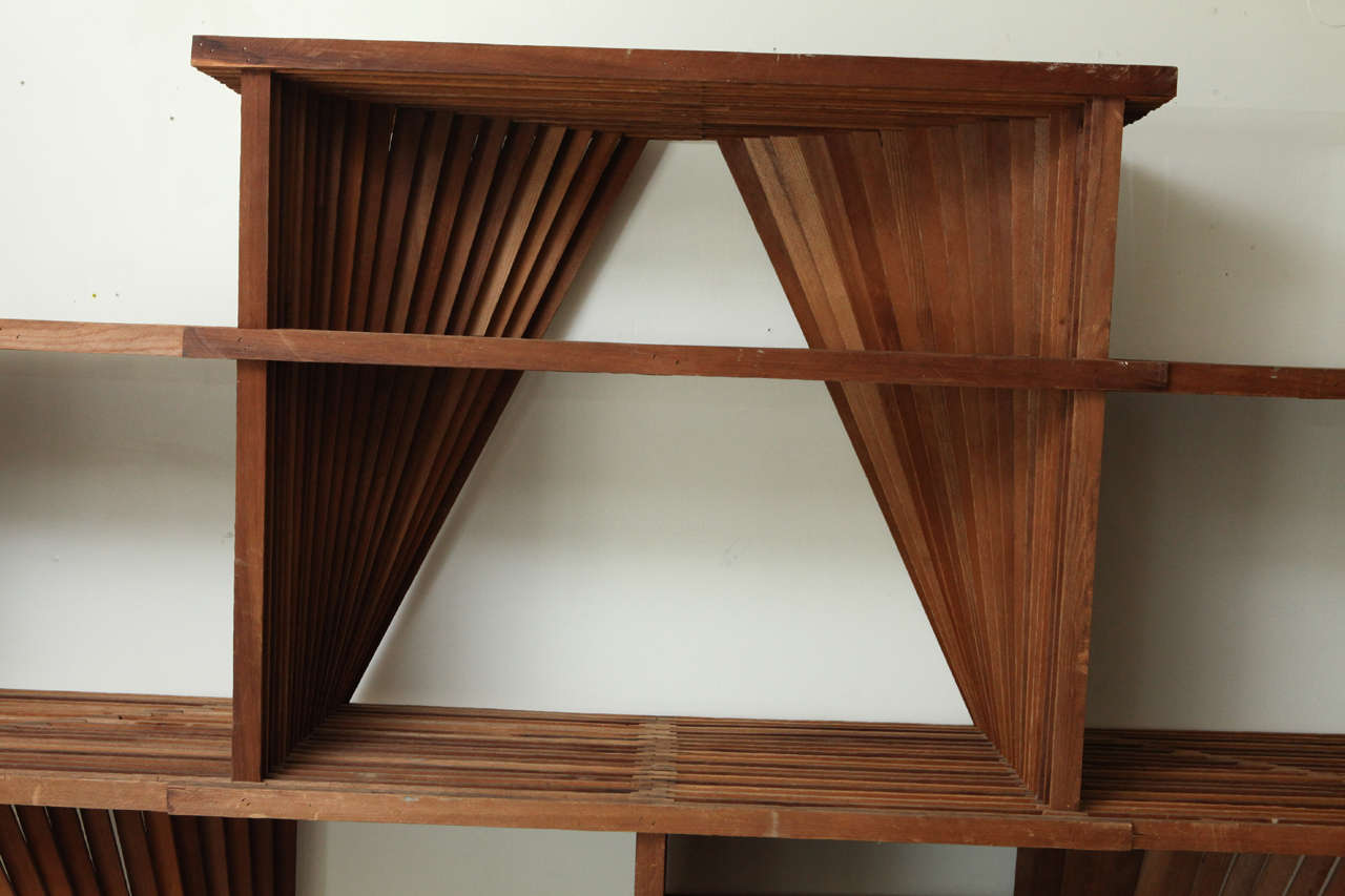 Large Custom Shelving Unit from a Cliff May House In Excellent Condition In Los Angeles, CA