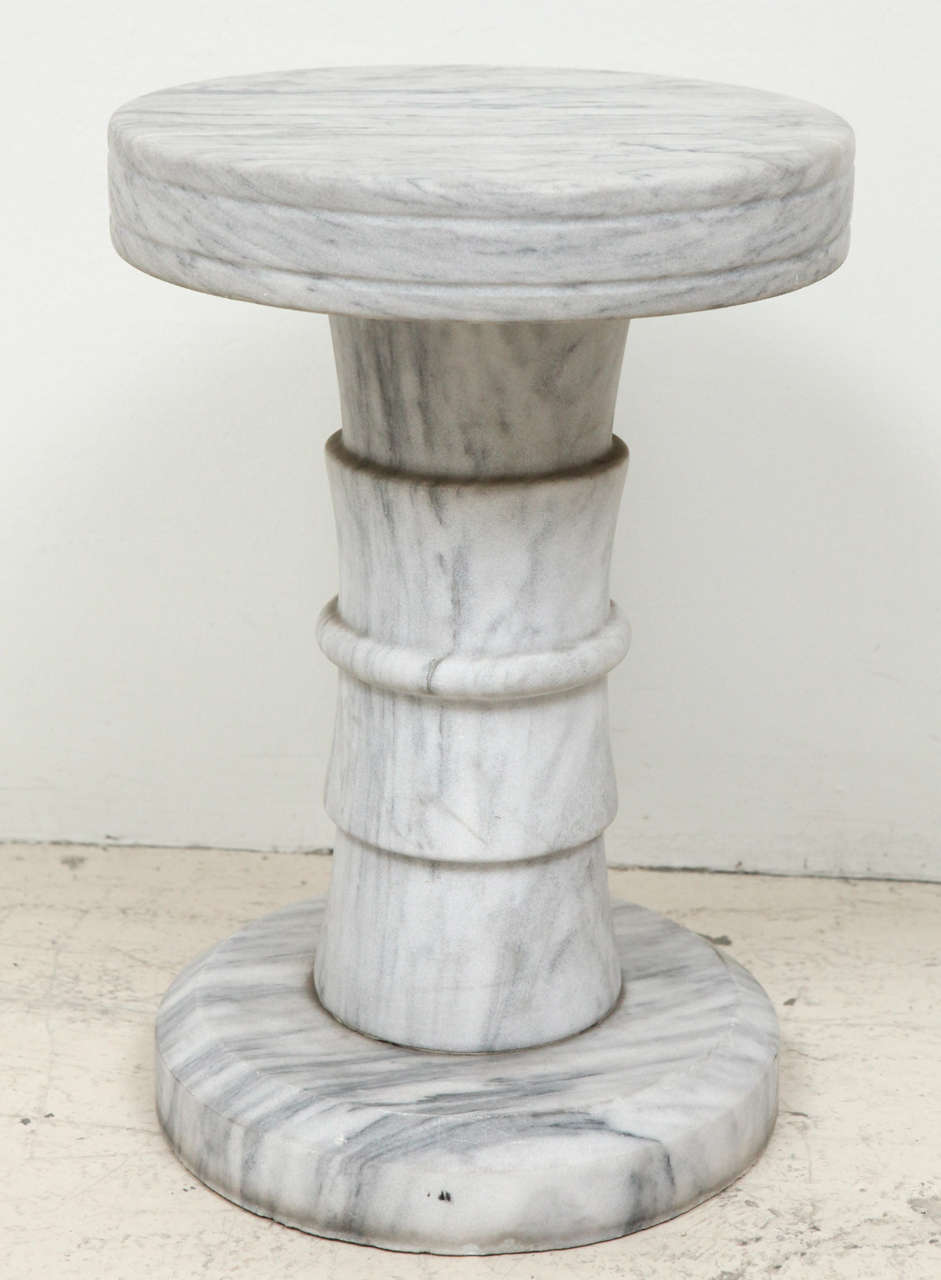 marble pedestal end table