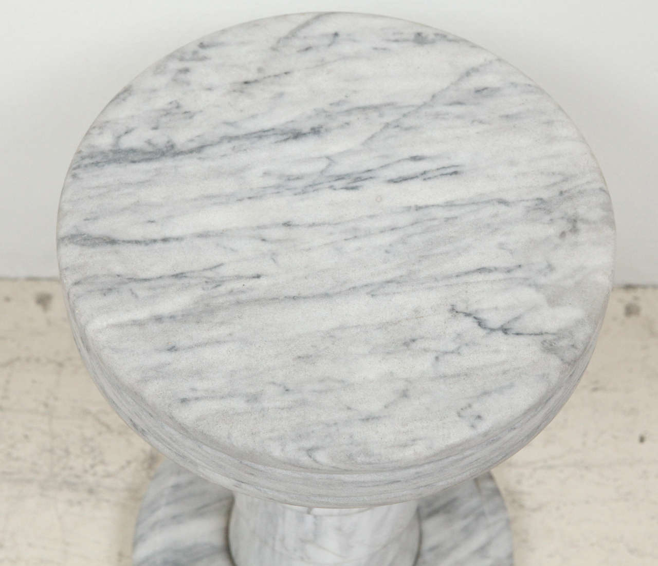 Mid-20th Century Marble Pedestal Side Table