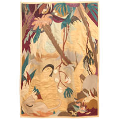 Vintage European Applique Tapestry