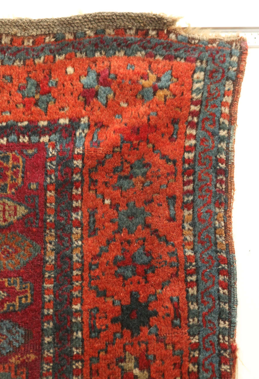 19th Century Antique Turkish Yoruk Rug For Sale