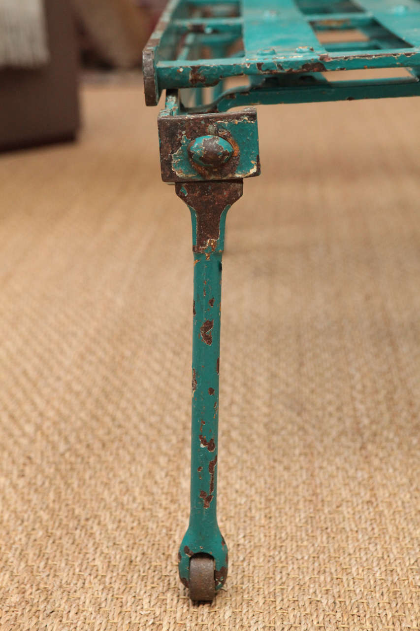 Early 20th Century English Metal Campaign Bed For Sale at 1stDibs