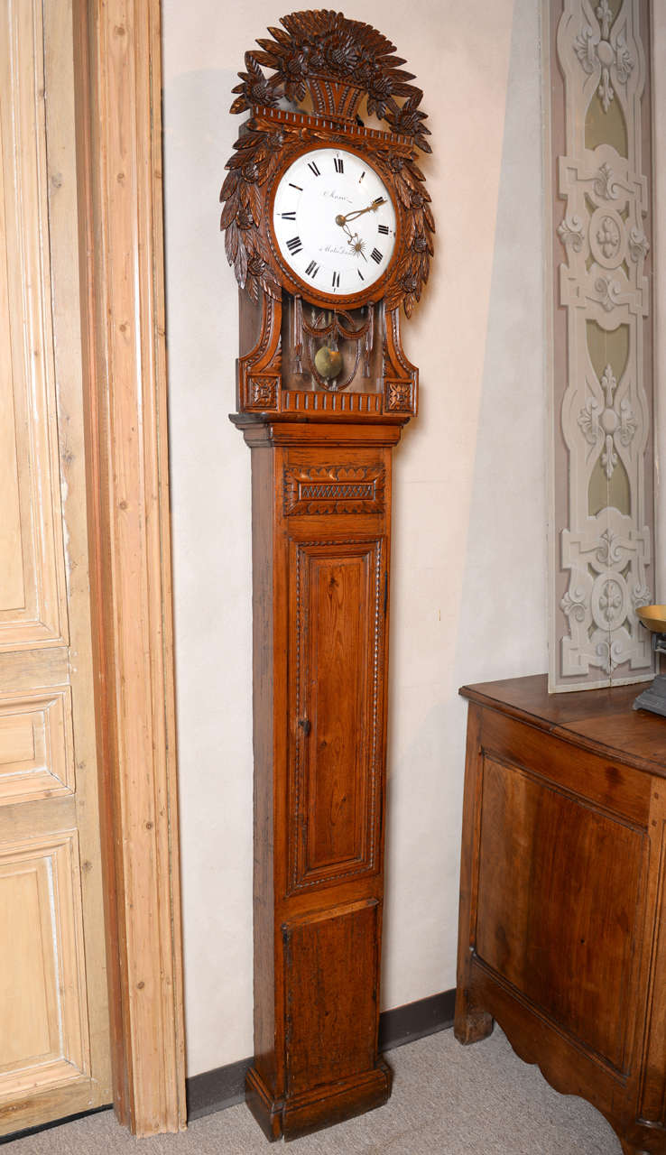 Black Forest 19th Century St. Nicolas French Floor Clock
