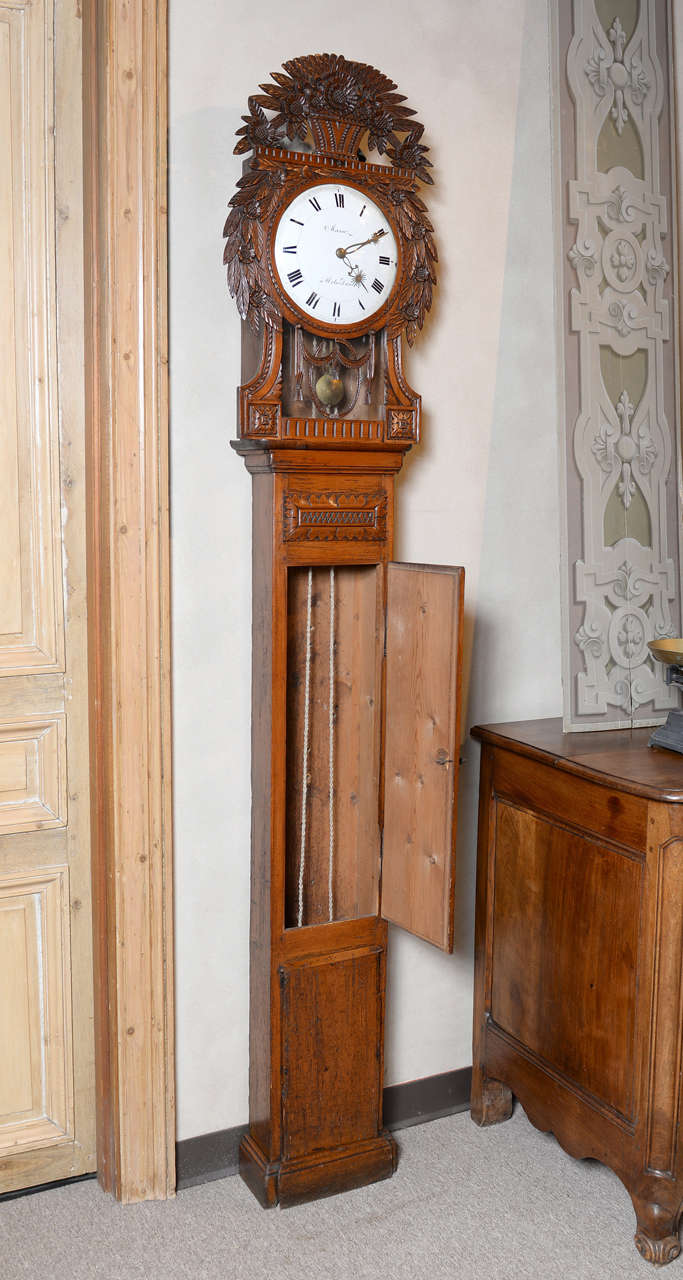 19th Century St. Nicolas French Floor Clock In Good Condition In Atlanta, GA