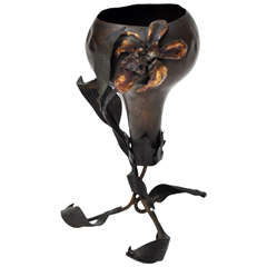 Antique Arts and Crafts Copper Vase