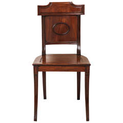 An English Regency Mahogany Hall Chair