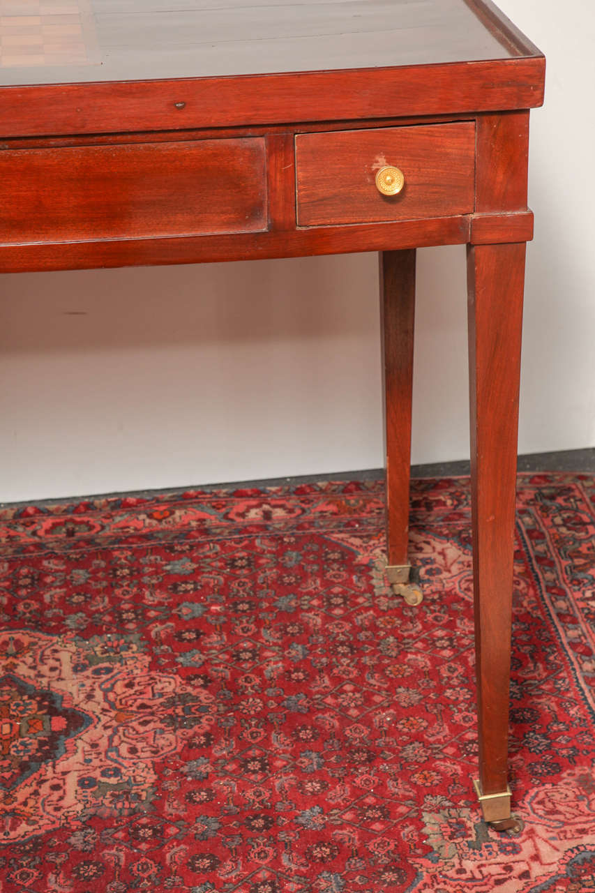 Directoire Mahogany Tric-Trac Table In Excellent Condition In Westwood, NJ