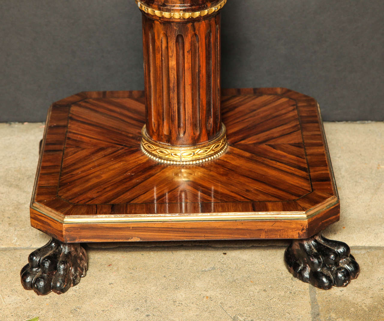 19th Century Pair of Calamander Pedestal Tables