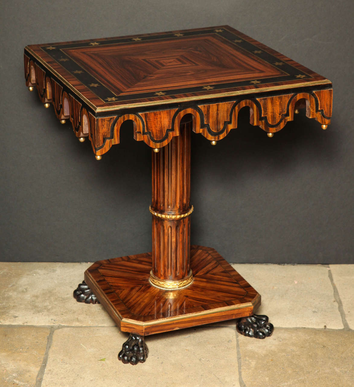 Pair of Calamander Pedestal Tables 3