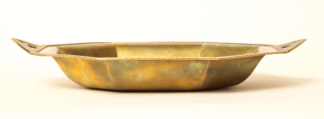 French Art Deco  Brass Centerpiece or Fruit Bowl by RB 2