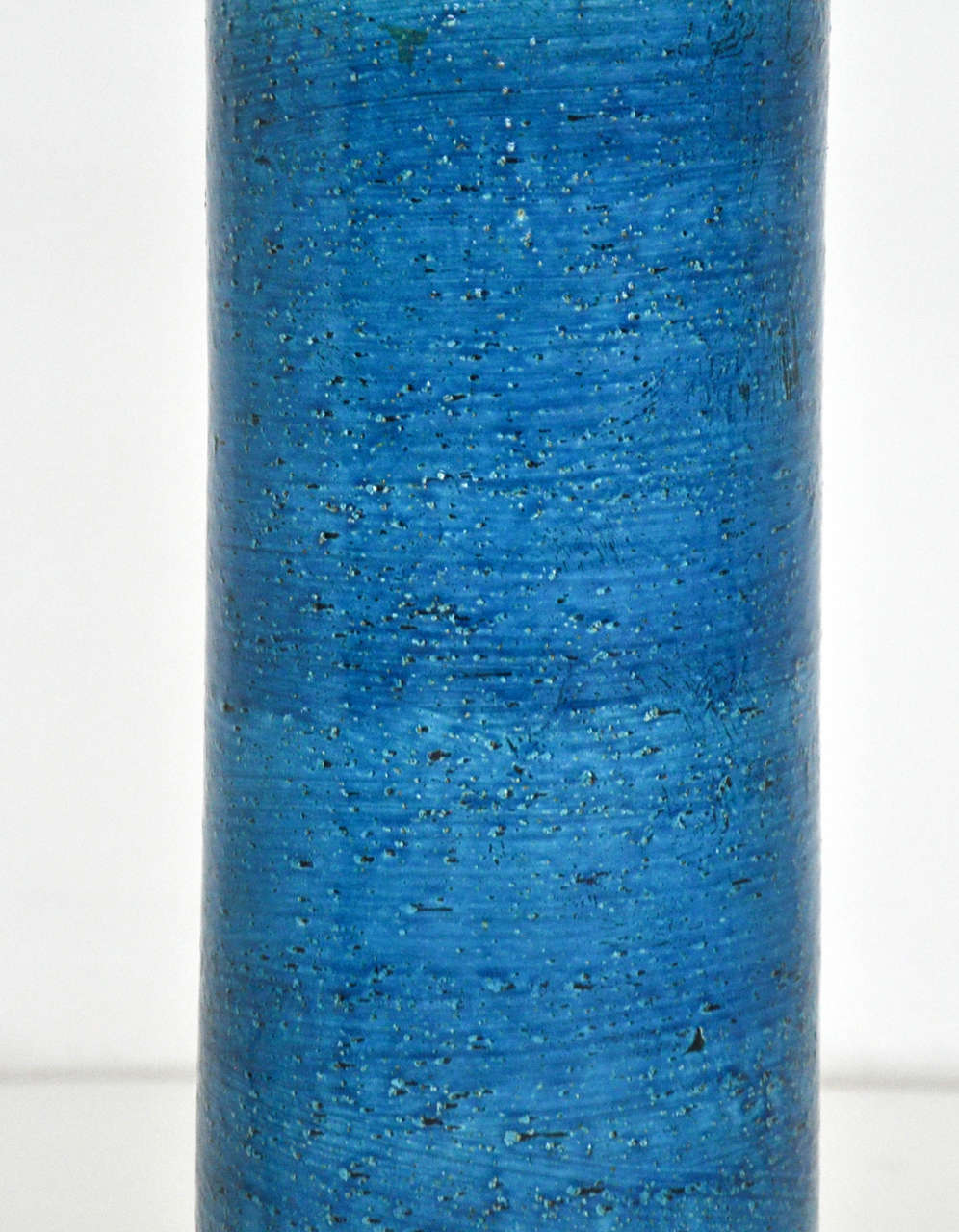 American Italian Blue Green Ceramic Lamp by Bitossi for Raymor