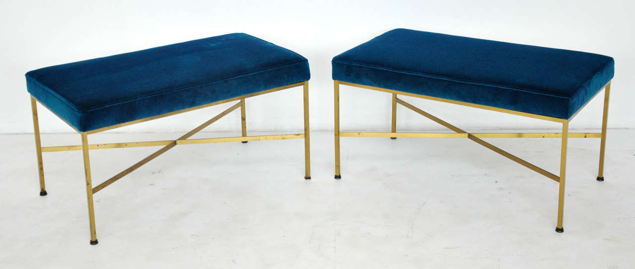 Paul McCobb Brass Benches for Calvin In Excellent Condition In Chicago, IL