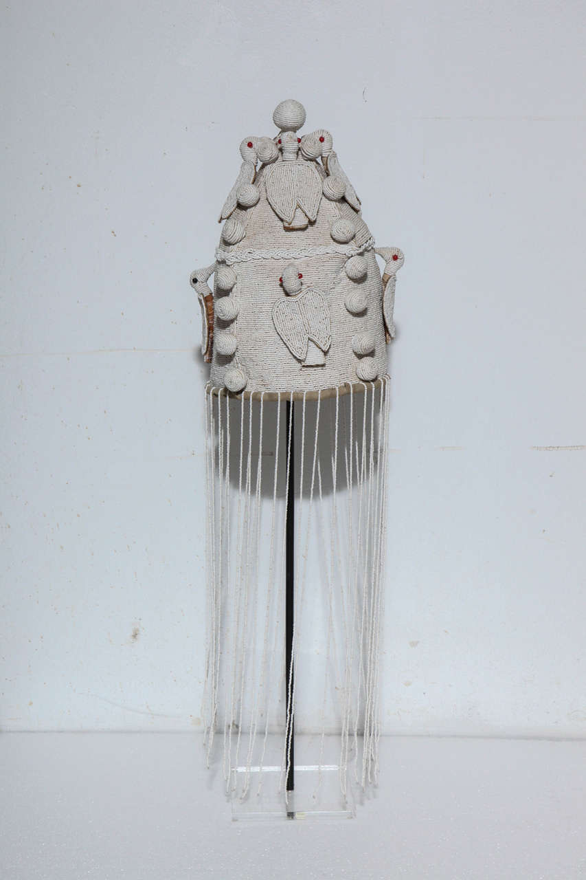 Yoruba African Beaded Crown at 1stDibs