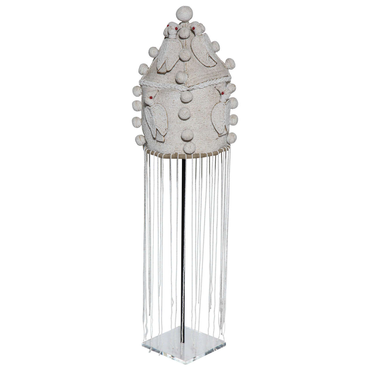 Yoruba African Beaded Crown at 1stDibs