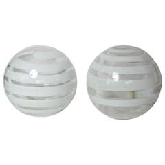 Pair of Globe Table Lamps