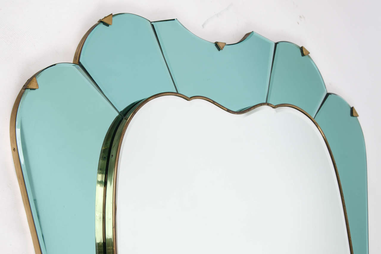 1950s Green Italian Mirror 3