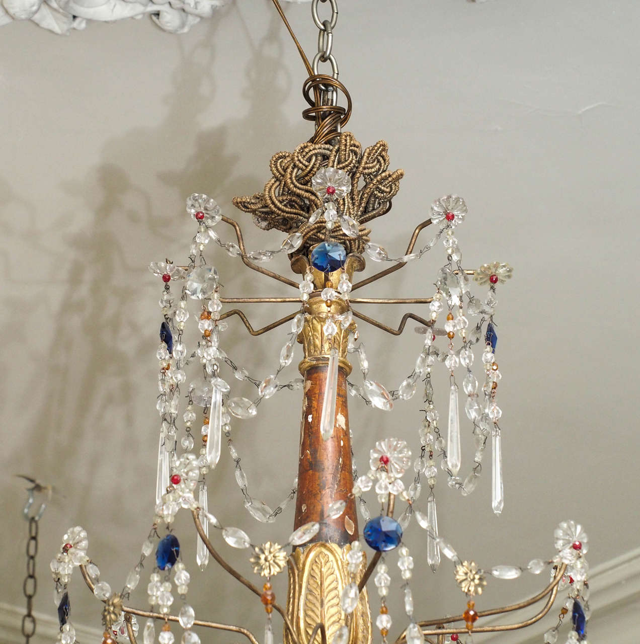 Neoclassical 19th Century Genoa Crystal Chandelier