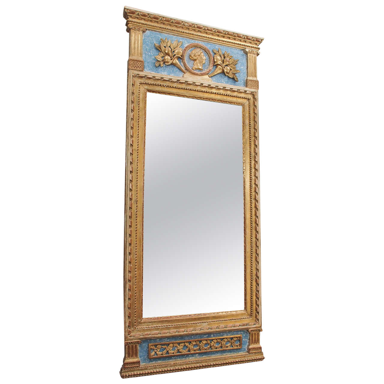 18th Century Swedish Trumeau Mirror For Sale