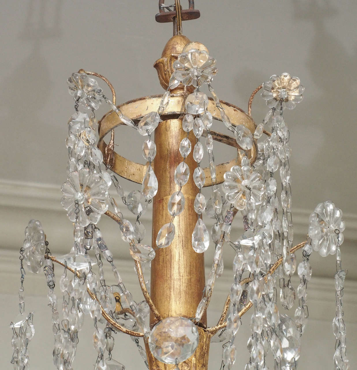 Neoclassical 18th Century Genoa Crystal Chandelier For Sale
