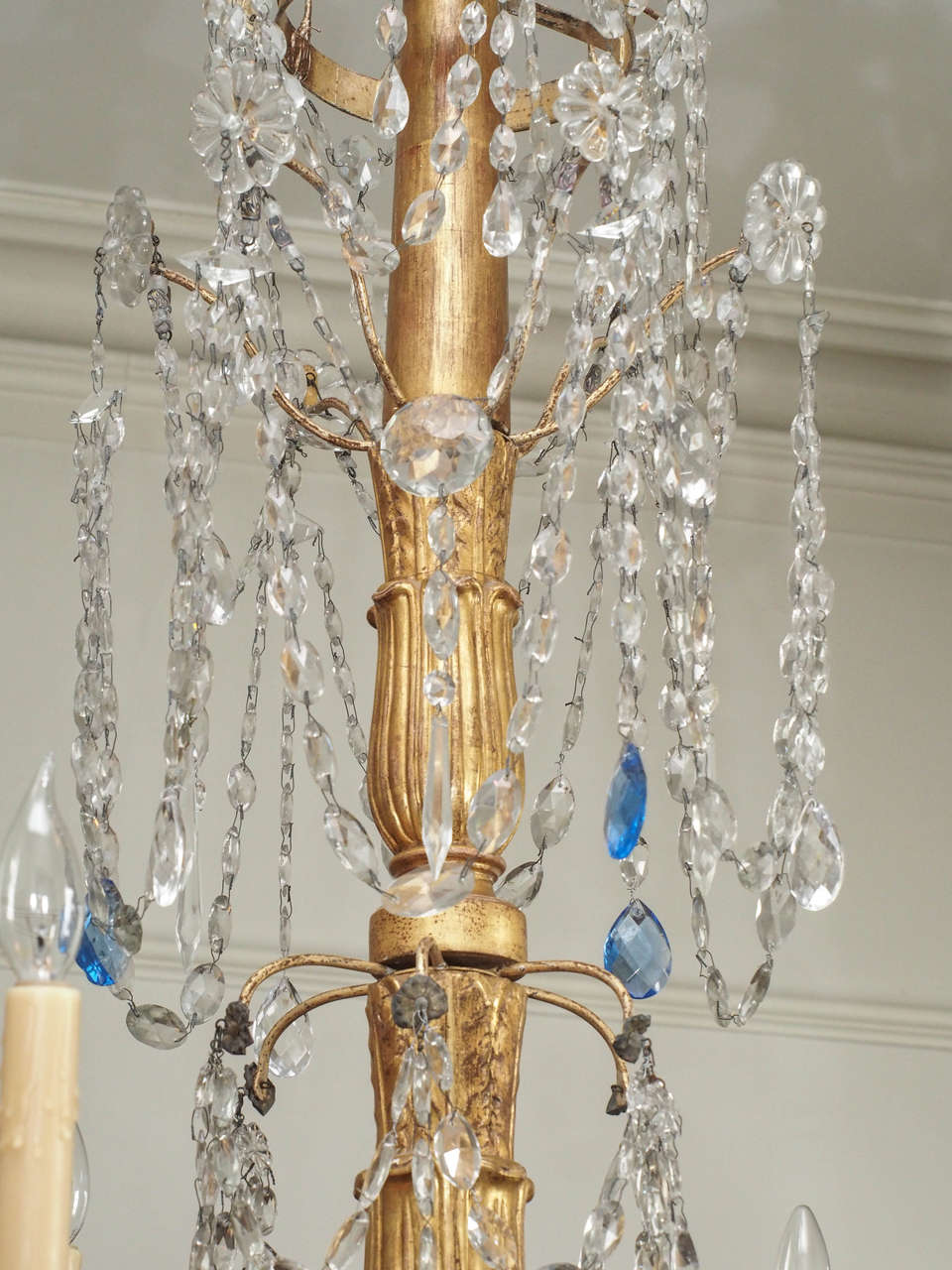 Italian 18th Century Genoa Crystal Chandelier For Sale