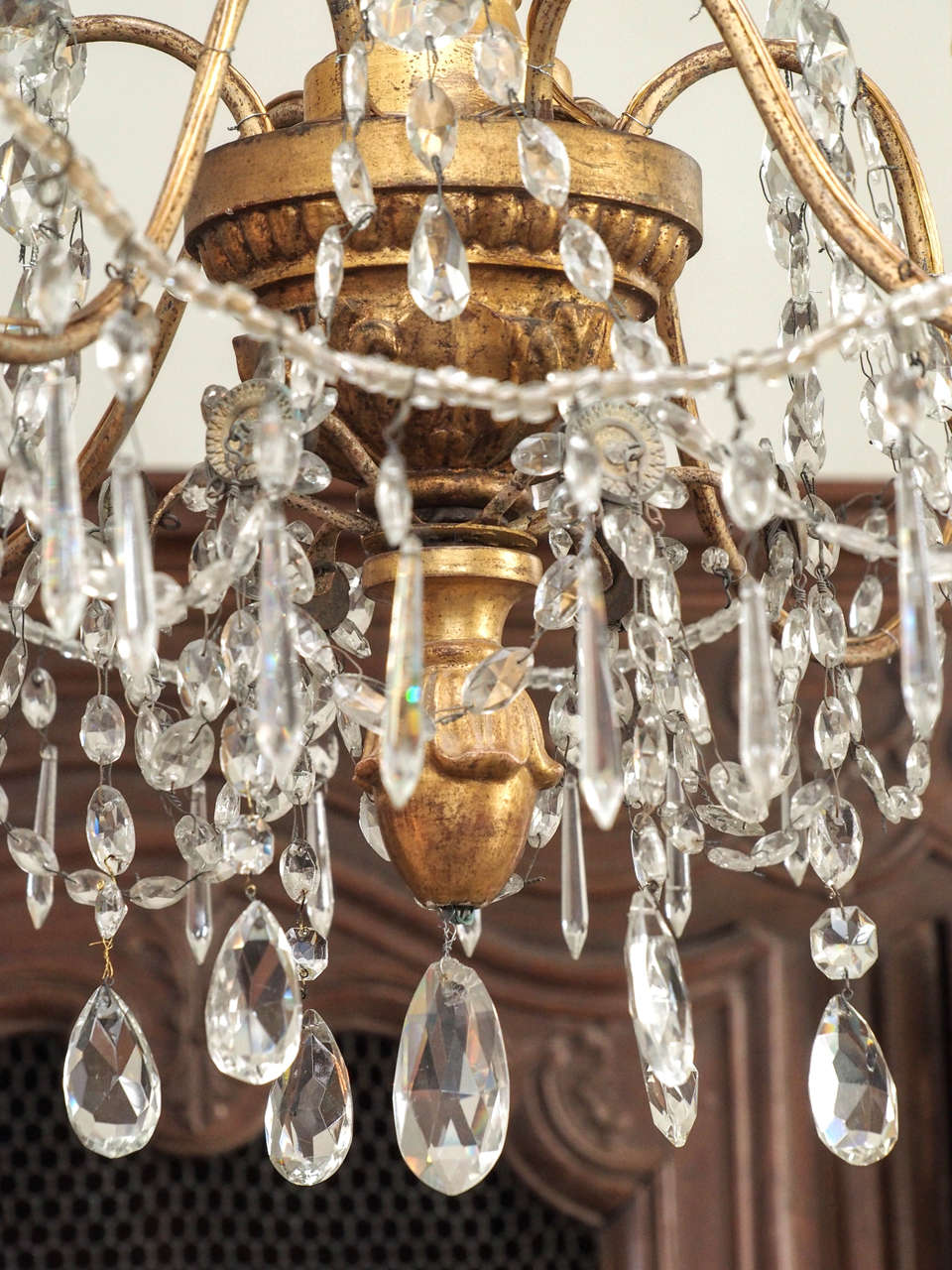 18th Century Genoa Crystal Chandelier In Good Condition For Sale In New Orleans, LA