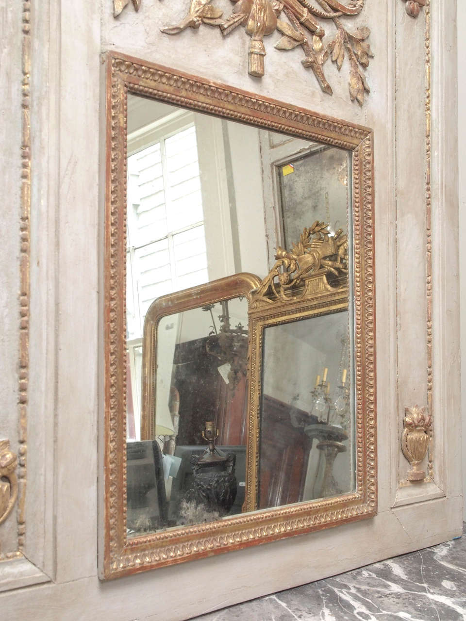 19th Century Trumeau Mirror 1