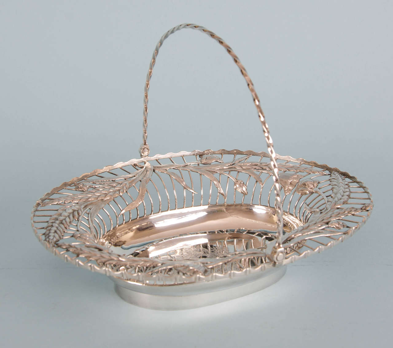 George II Sterling Silver Cake Basket by Arthur Annesly, London, 1757