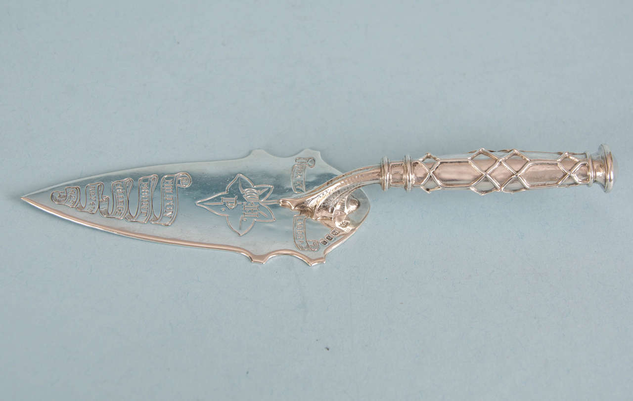 Sterling Silver Presentation Trowel, Made by Omar Ramsden, London, 1925