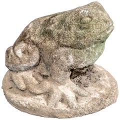 Vintage Cast Stone Frog