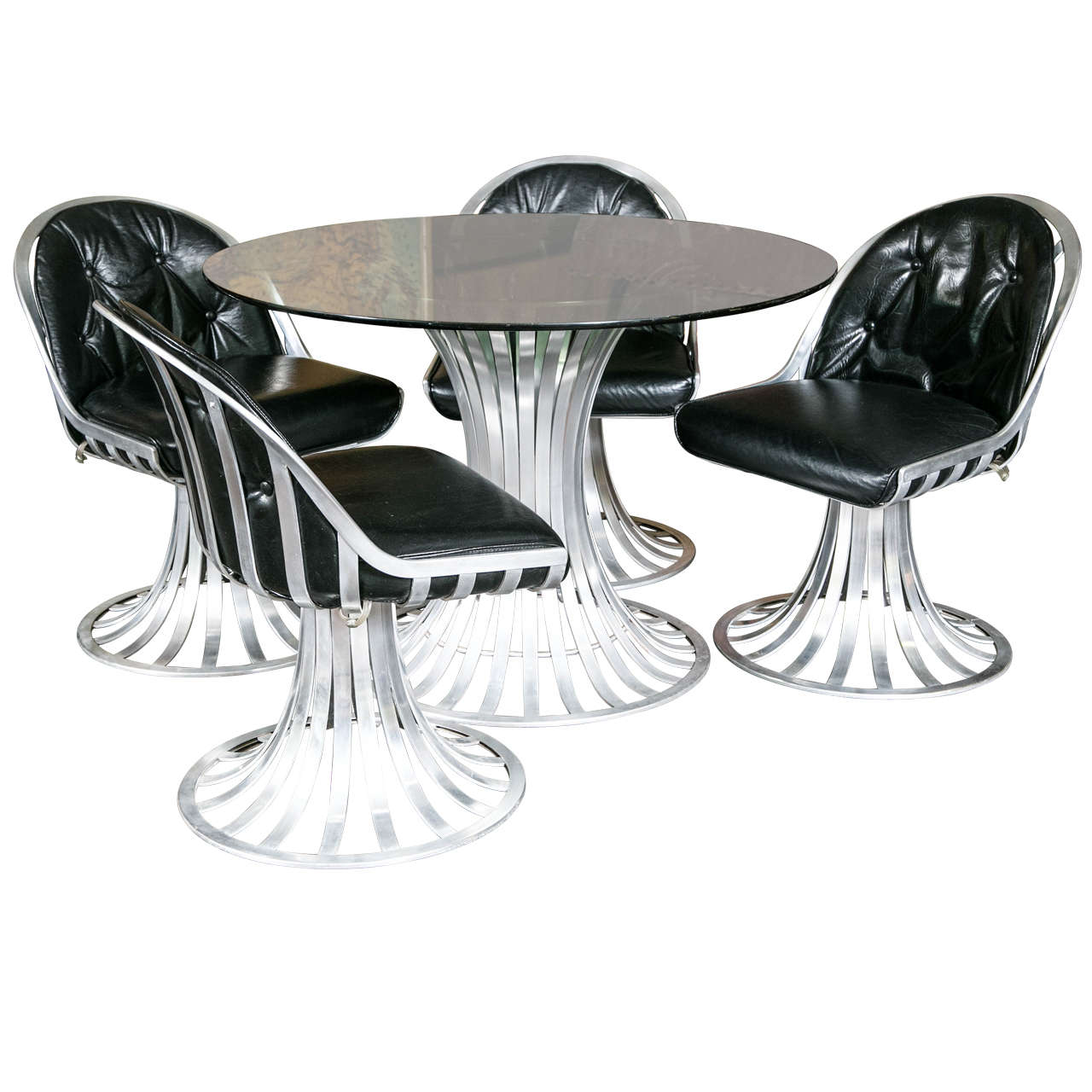 Runder Tisch und vier Stühle von Russell Woodard