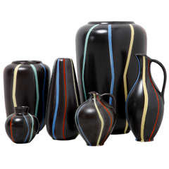 Set of Werchterbach Ceramic Vases from West Germany