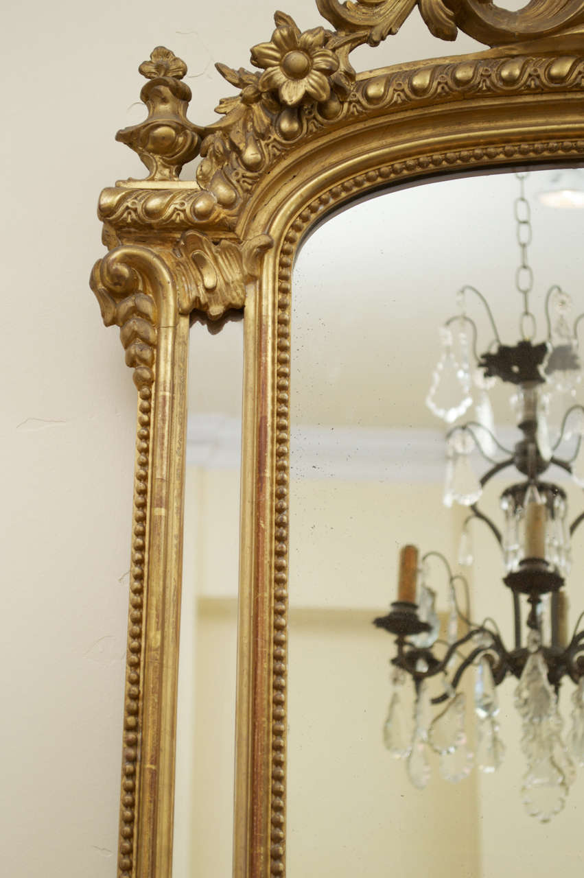 Carved Giltwood Mirror, French, 19th Century 1