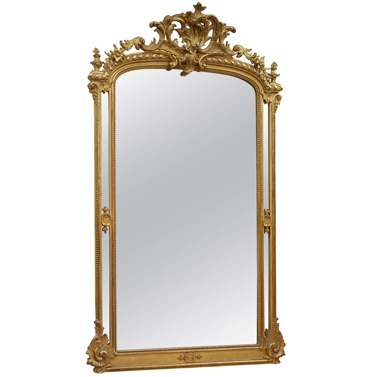 Carved Giltwood Mirror, French, 19th Century