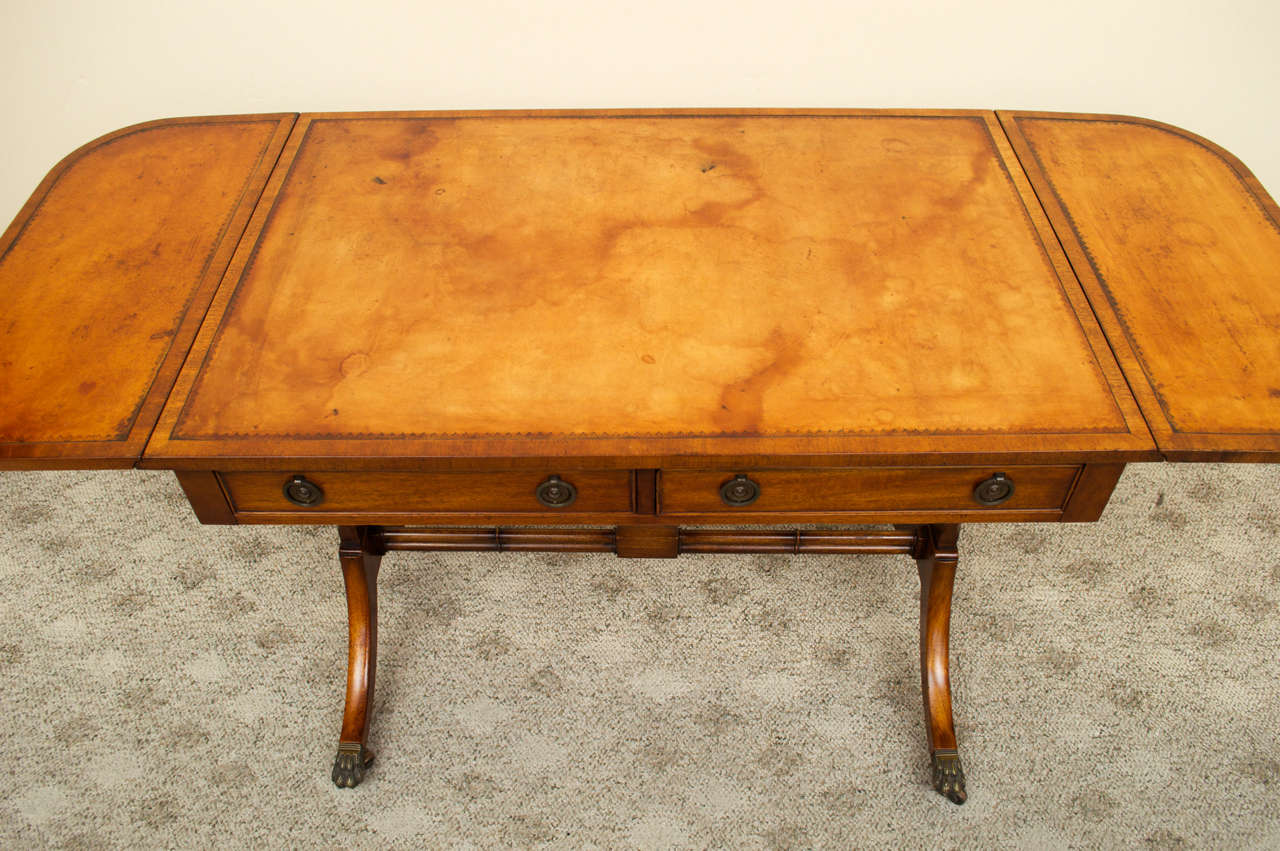 George III Style Mahogany Sofa Table 1