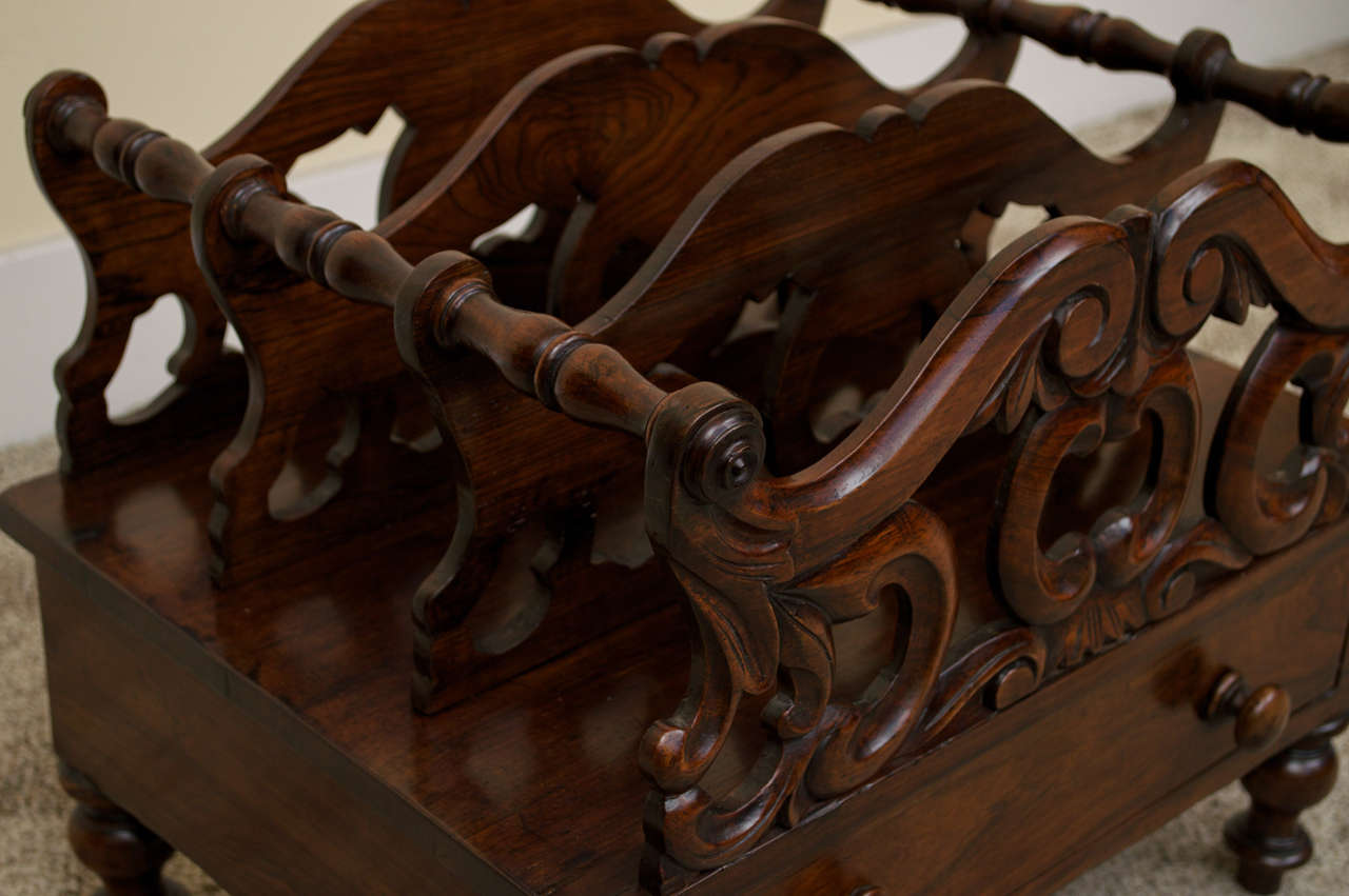 19th Century Victorian Mahogany Canterbury 1