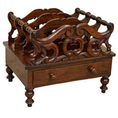 19th Century Victorian Mahogany Canterbury