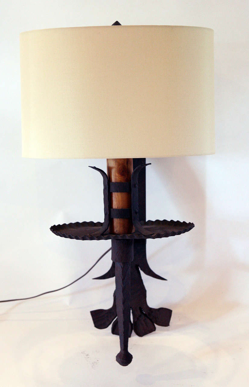 Pair of Tole Tulip Lamps