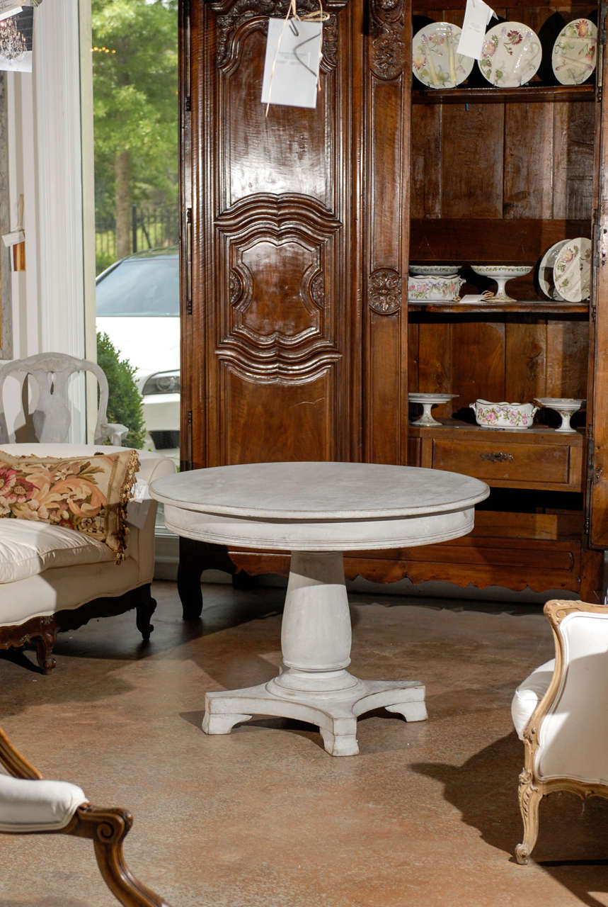 Early 19th Century Round Pedestal Centre Table- Please Note This Item is an Antique and is One of a Kind. Please Refer to Our Website for Our Complete Inventory- jadamsantiques.com 