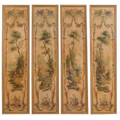 Set of Four French Panels in the Chinese Style