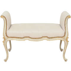 Painted and Parcel Gilt Window Seat