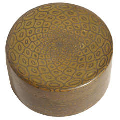 Jean Dunand French Art Deco Dinanderie Round Box