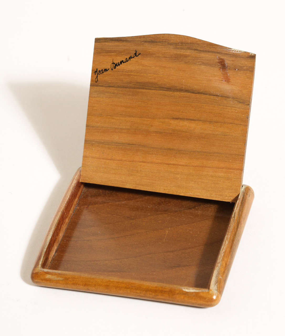 Jean Dunand Art Deco Fruitwood and Lacquered Small Table Box For Sale 1