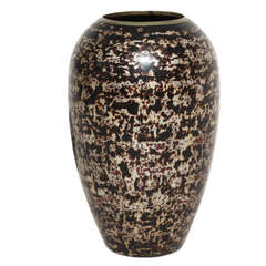 Jean Dunand Art Deco Ovoid Lacquered Vase